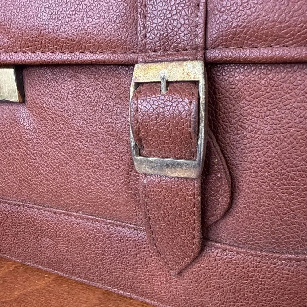 Vintage Raymond Brown Attache Briefcase Portfolio Satchel Office Bag EUC